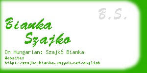 bianka szajko business card